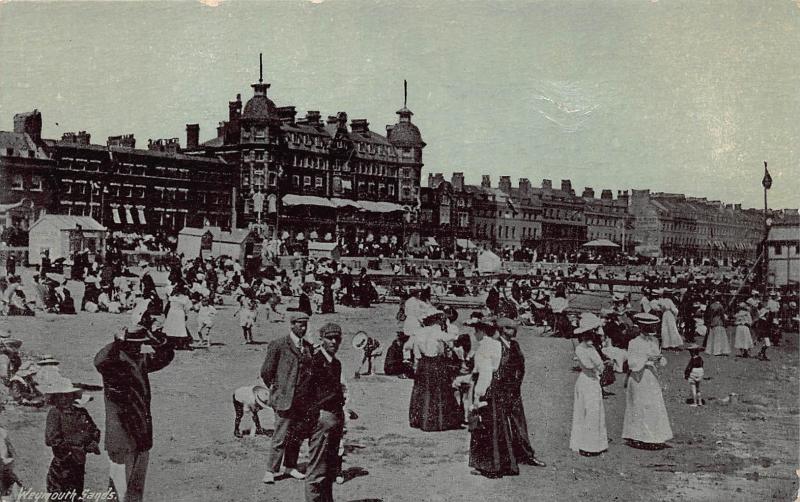 Weymouth Sands, Dorset, England, Early Postcard, Unused