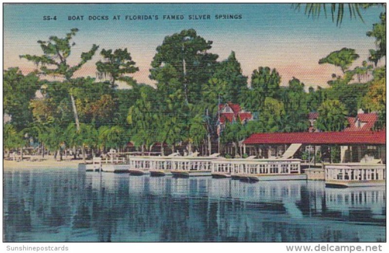 Florida Silver Springs Boat Docks and Glass Bottom Boats