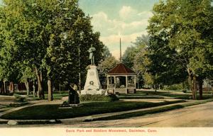 CT - Danielson.  Davis Park and Soldiers' Monument