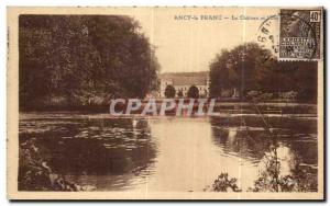 Old Postcard Chateau Ancy le Franc and pond