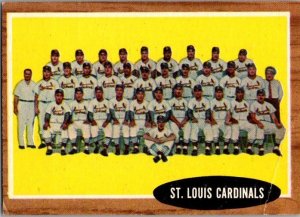 1962 Topps Baseball Card St Louis Cardinals sk1852