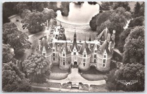 Vintage Bonnetable Chateau Aerial Photo Postcard France Gaby