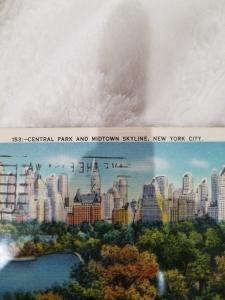 Antique/Vintage Postcard, Central Park and Midtown Skyline, New York City