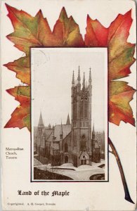 Metropolitan Church Toronto ON Patriotic Land Of The Maple AH Cooper Postcard G3