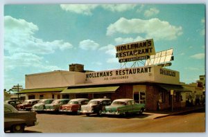 1960 Miami Florida Postcard Vintage Holleman's Restaurant 79th Avenue Building