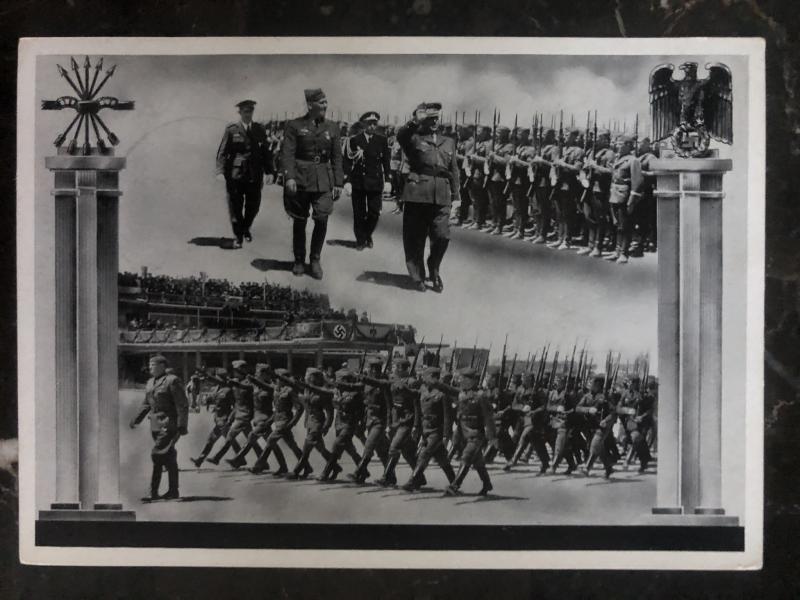 1939 Berlin Germany RPPC Postcard cover homecoming of our victorious volunteers