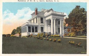 Sanford North Carolina Galvin Residence Exterior Vintage Postcard JE359864