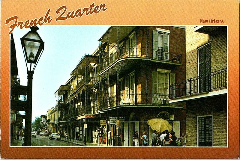 Saint Peter Street New Orleans Louisiana Postcard Continental View Card 