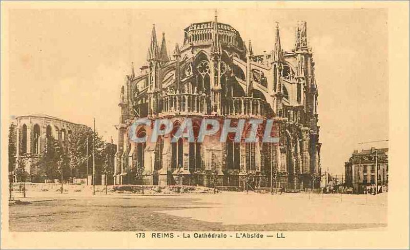 Old Postcard Reims Cathedrale the Apse