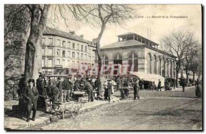 Old Postcard Caen on and the fish TOP