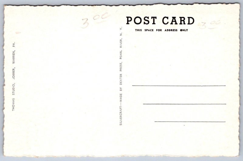 K43/ Derrick City Pennsylvania Postcard c1940s Methodist Church  381