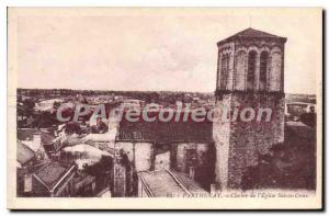 Old Postcard Parthenay Clocber Church Holy Cross