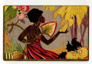 414856 NUDE Black Girl PARROT Sofia CHIOSTRI vintage ART DECO