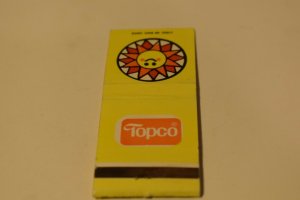 Topco Association Inc. Skokie Sun Yellow 20 Strike Matchbook Cover