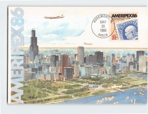 Postcard Ameripex '86, Chicago, Illinois