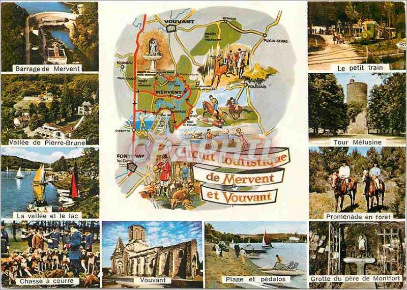 Postcard Modern Tourist Circuit Mervent and Vouvant Mervent dam Vallee de Pie...