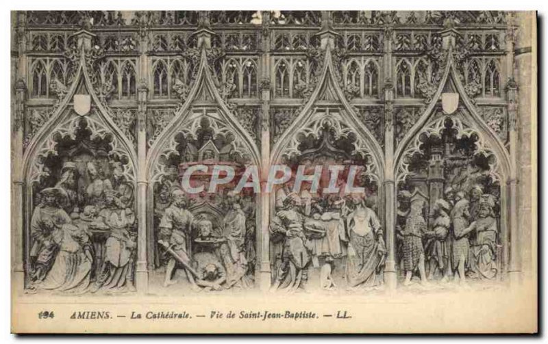 Old Postcard Amiens Cathedrale The Life Of St. John the Baptist