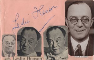 Leslie Henson Old Comedian John Watt Double Hand Signed Autograph