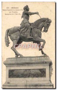 Orleans Old Postcard Statue of Jeanne d & # 39arc by Foyatier