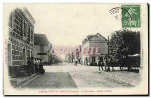 Old Postcard Crevecoeur en Auge Carrefour Caen Road