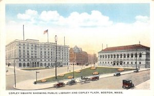 Copley Square in Boston, Massachusetts showing Public Library & Copley Plaza.