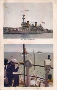 USS Oregon, USS Minnesota 1910's Battleship, US Navy, Great White Fleet