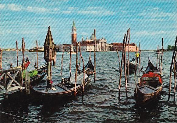 Italy Venezia Gondolas and Isola San Giorgio