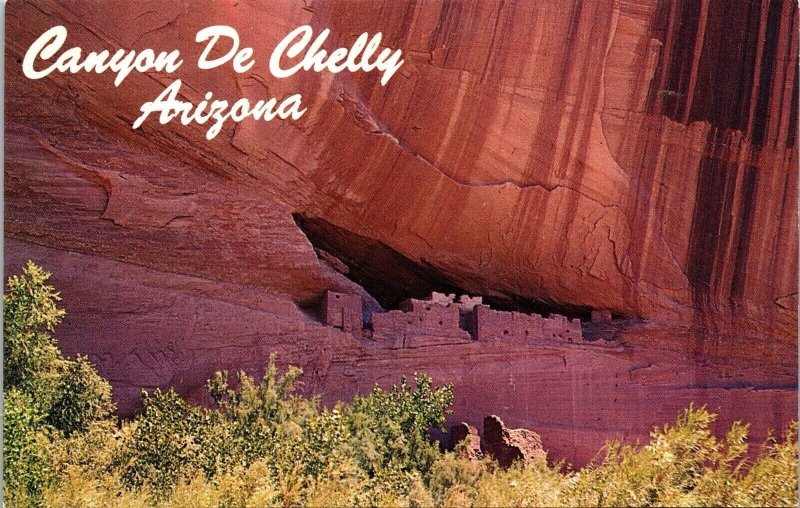 Canyon De Chelly Arizona Ruins Casa Blanca White House Cliff Santa Fe Postcard 