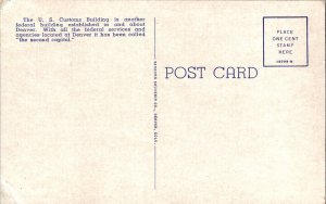 Customs House Building, Denver, CO Vintage Postcard KC14