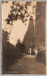 MALTA c1910 RPPC Real Photo Postcard St. Antonio Gardens