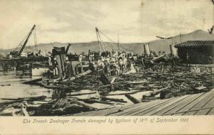 china, HONG KONG, The French Destroyer Fronde, Typhoon (1906) Postcard