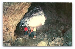 Craters Of The Moon National Monument Idaho Postcard Indian Tunnel