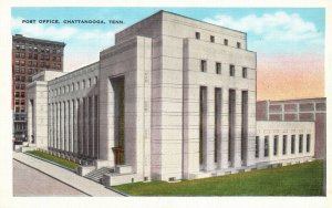 Vintage Postcard 1930's Post Office Modern Architecture Chattanooga Tennessee TN