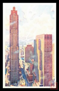 Afternoon at Rockefeller Center, R.C.A. and International Building, New York ...