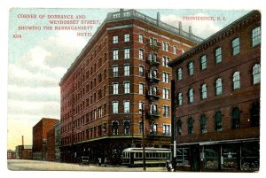 RI - Providence. Weybosset Street & Dorrance Street, Narragansett Hotel