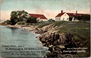 Postcard Portland Maine Burnham & Morrill Co Pearl of Orrs Island Casco Bay