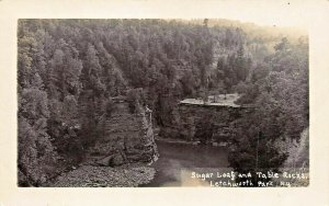 LETCHWORTH PARK NY~SUGAR LOAF & TABLE ROCKS~1910s REAL PHOTO POSTCARD