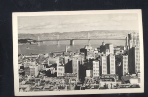 RPPC SAN FRANCISCO CALIFORNIA BIRDSEYE VIEW OF DOWNTOWN REAL PHOTO POSTCARD