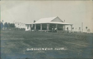 Sioux Falls, SD - Golf link, club house photo 1910 - RPPC South Dakota Postcard