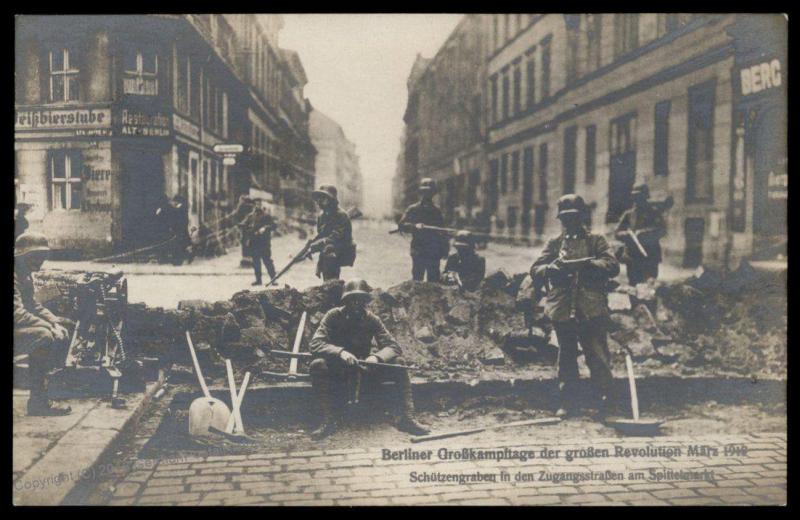 German Revolution 1919 Berlin Strassenkampf Freikorps RPPC 91554