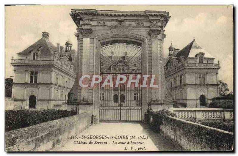 Old Postcard St Georges Sur Loire Chateau de Serrant The Court & # 39honneur