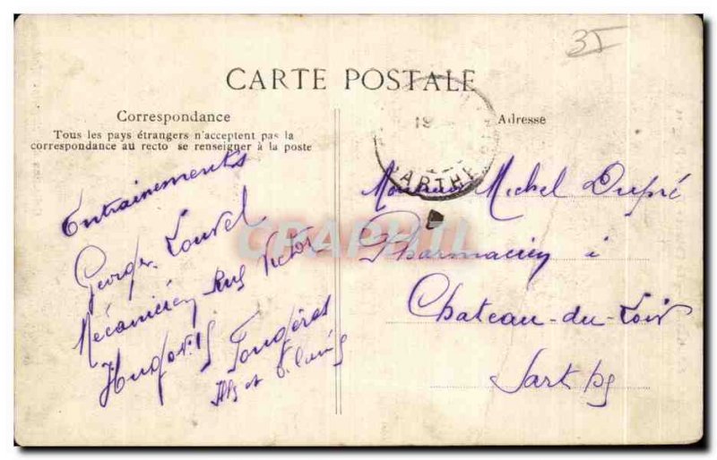 Old Postcard Fougeres Chateau Tour de Plesguen