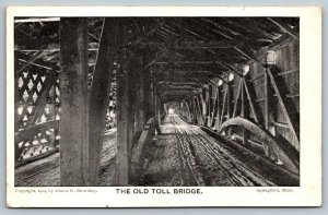 1904  The Old Toll Bridge   Springfield  Massachusetts   Postcard