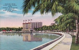 Flagler Drive Along Lake Worth Hotel George Washington In Distance West Palm ...