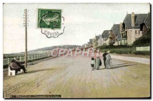 Old Postcard Deauville Beach Promenade