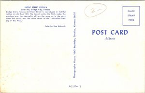 Front Street Boot Hill Dodge City Kansas KS Postcard VTG UNP Vintage Unused  