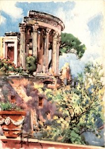 Aldo Raimondi, Temple of the Sibyl, Tivoli, Al Postcard