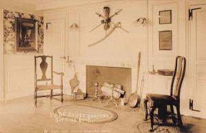 Danvers Massachusetts Page House Sitting Room Real Photo Postcard JA7471870