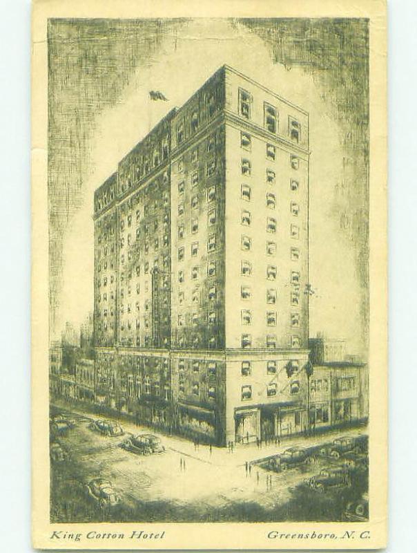 1930's KING COTTON HOTEL Greensboro North Carolina NC HQ5827