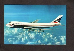 Delta Airlines Plane Airplane Boeing 747 Superjet Postcard Aviation PC